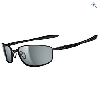 Oakley Polarised Blender Sunglasses (Polished Black/Grey) - Colour: Black